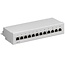 CAT6 Gigabit Desktop Patch Panel 1U met 12 poorten - afgeschermd / grijs