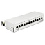 Premium CAT6a Gigabit Desktop Patch Panel 1U met 12 poorten - afgeschermd / wit