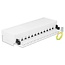 Premium CAT6a Gigabit Desktop Patch Panel 1U met 12 poorten - afgeschermd / wit