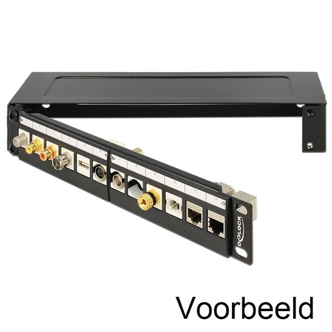 Muurbeugel voor 10 inch componenten | 1U | zwart