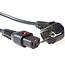 IEC Lock C13 (recht) - CEE 7/7 (haaks) stroomkabel | 3x 1,00mm | zwart | 3 meter