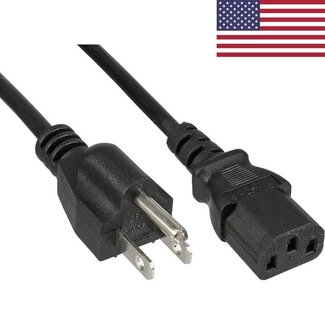 Value C13 (recht) - Type B / Amerika (recht) stroomkabel - SVT AWG18/3  / zwart - 1,8 meter