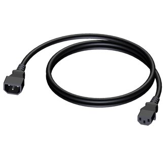 Procab Procab CAB480 C13 - C14 stroomkabel voor UPS/PDU - 3x 1,5mm / zwart - 0,50 meter