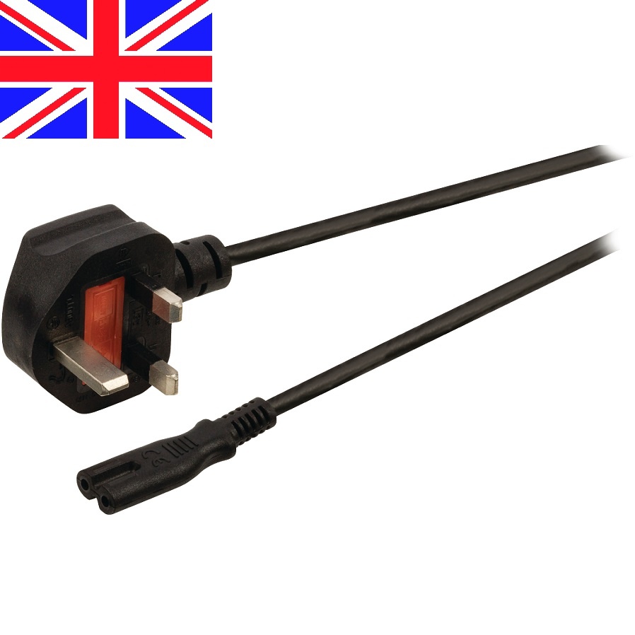 Nedis UK-Voedingskabel | UK Male | IEC-320-C7 | 5.00 m | Ja | 2 x 0.75 mm² | Koper | Rond | Vernikkeld | UK | PVC | Stekkertype: UK / Type-G | 250 V