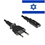 Stroomkabel met rechte C7 plug en rechte Euro CEE 7/16 (Israël) stekker - 2x 0,75mm / zwart - 1,8 meter