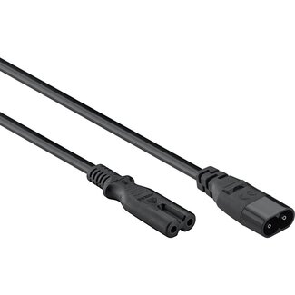 Good Connections C7 - C8 stroom verlengkabel - 2x 0,75mm / zwart - 2 meter