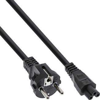 Good Connections C5 (recht) - CEE 7/7 (recht) stroomkabel - 3x 0,75mm / zwart - 3 meter