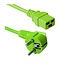 Apparaatsnoer met rechte C19 plug en haakse stekker - 3x 1,50mm / groen - 0,50 meter