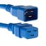 C19 - C20 stroomkabel voor UPS/PDU - 3x 1,50mm / blauw - 1 meter