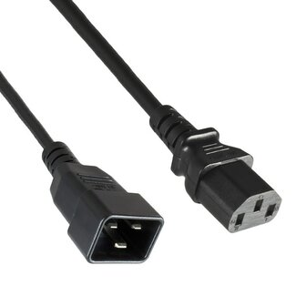 ACT C13 - C20 stroomkabel voor UPS/PDU - 3x 1,00mm / zwart - 1,8 meter