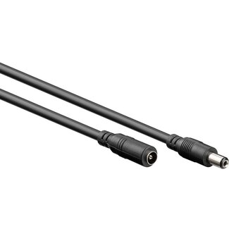 Goobay DC plug (m) - DC plug (v) verlengkabel - 5,5mm x 2,1mm - max. 12V/2A / zwart - 3 meter
