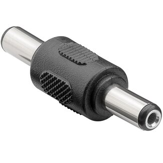 Goobay DC plug (m) - DC plug (m) koppelstuk - 5,5mm x 2,1mm / zwart