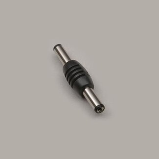 BKL DC plug (m) - DC plug (m) koppelstuk - 5,5mm x 2,5mm / zwart