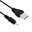 USB-A (m) - DC plug 2,5 x 0,7mm (m) kabel / zwart - 1 meter