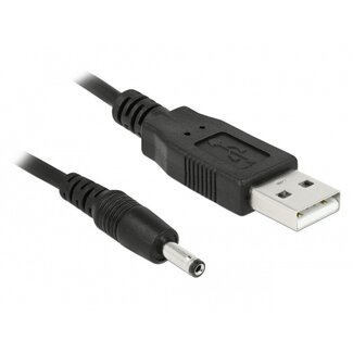 DeLOCK USB-A (m) - DC plug 3,5 x 1,35mm (m) kabel / zwart - 1,5 meter