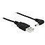 USB-A (m) - DC plug 3,5 x 1,35mm (m) kabel - haaks / zwart - 1,5 meter