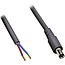 DC plug (m) 5,5 x 2,1mm stroomkabel met open einde - max. 7A / zwart - 5 meter