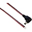 DC plug (m) haaks 5,5 x 2,1mm stroomkabel met open einde - max. 10A / zwart/rood - 2 meter