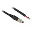 DC plug schroefbaar (m) 5,5 x 2,1mm stroomkabel met open einde - max. 2A / zwart - 1 meter