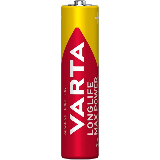 Varta AAA (LR03) Longlife Max Power batterijen - 4 stuks in blister