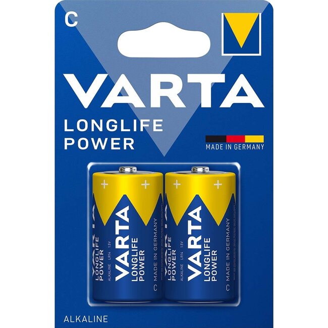 Varta C (LR14) Longlife Power batterijen - 2 stuks in blister