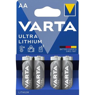Varta Varta AA (FR6) Ulta Lithium batterijen - 4 stuks in blister