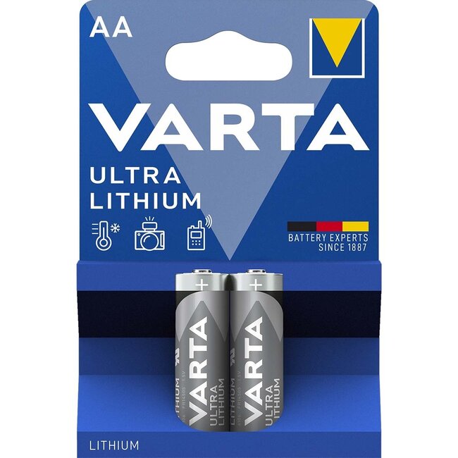 Varta AA (FR6) Ultra Lithium batterijen - 2 stuks in blister