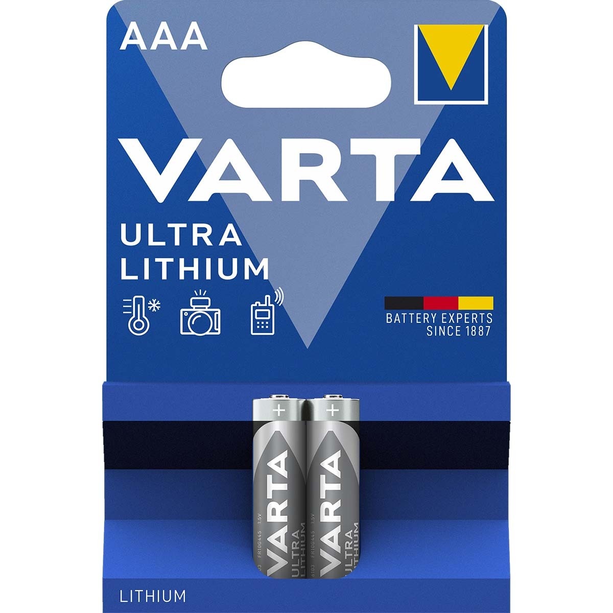 1x2 Varta Lithium Micro AAA LR 03