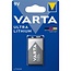 Varta E (6F22) 9V Ultra Lithium batterij - 1 stuk in blister