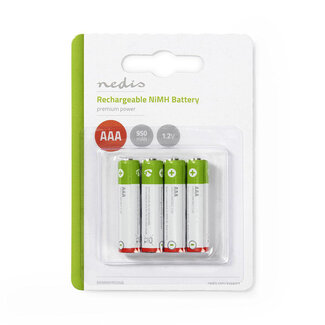 Nedis Nedis oplaadbare AAA NiMH batterijen / 950 mAh - 4 stuks