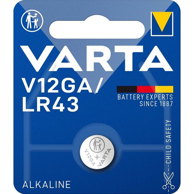 Varta LR43 (V12GA) Alkaline knoopcel-batterij / 1 stuk