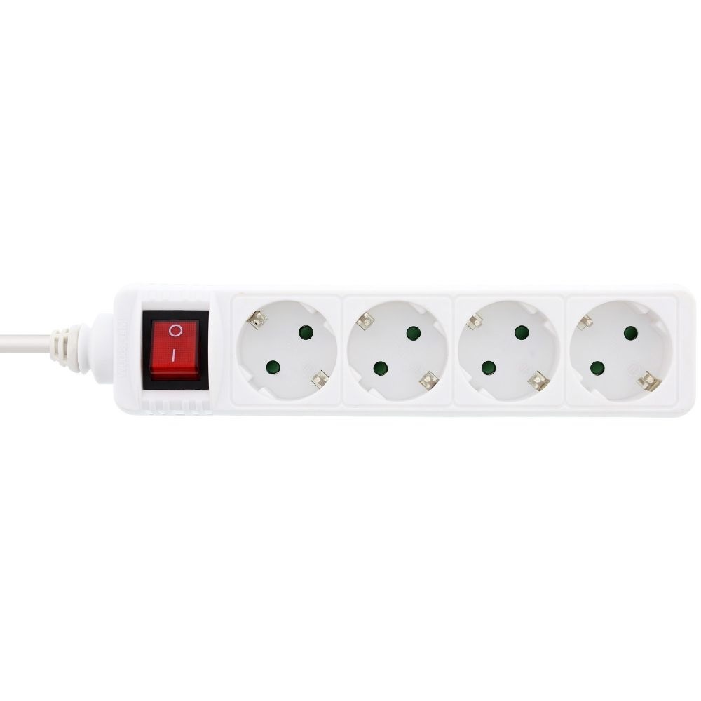 Goobay AC Stekkerdoos met Schakelaar - 4 x EU Stopcontact - 1.5m - Wit