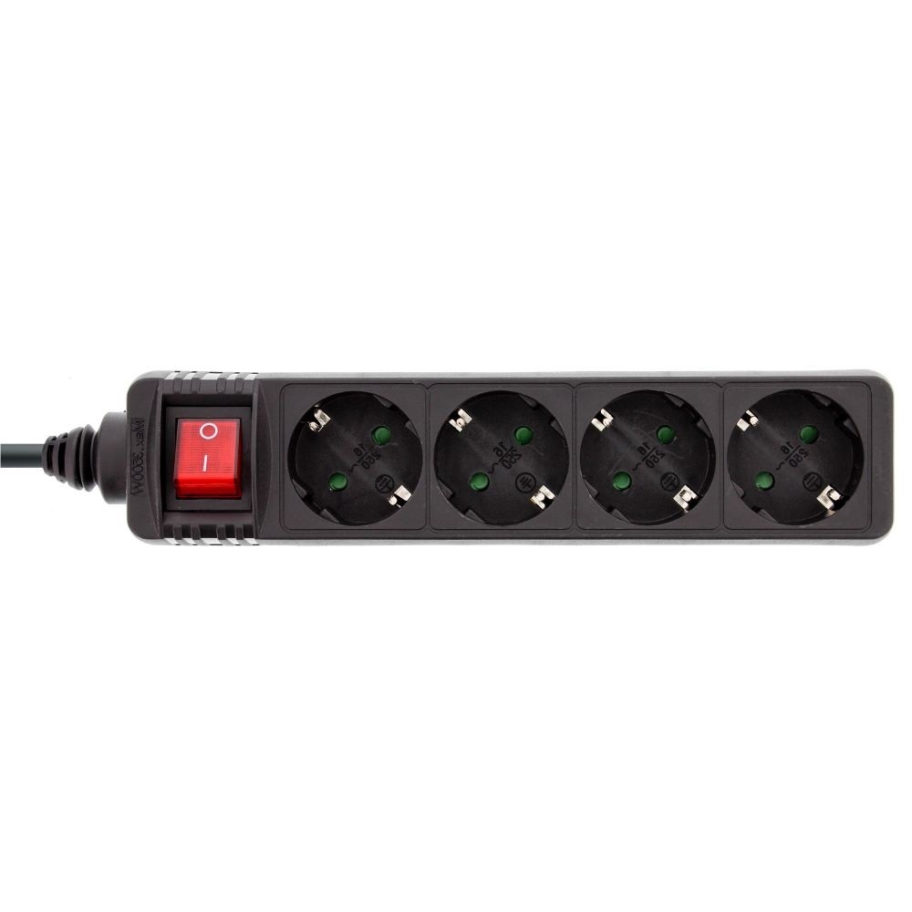 InLine 16441D 4AC outlet(s) 1.5m Zwart Overspanningsbeveiliging