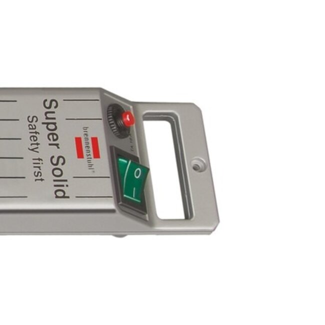Brennenstuhl Super-Solid-Line stekkerdoos met 8 contacten / zilver - 2,5 meter