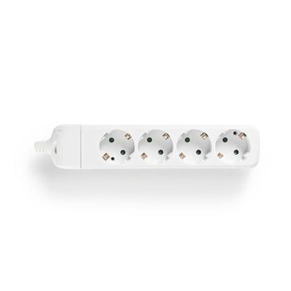 VB Stekkerdoos met 4 contacten zonder kabel / wit