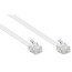 RJ11 - RJ11 telefoonkabel | CCA | wit | 20 meter