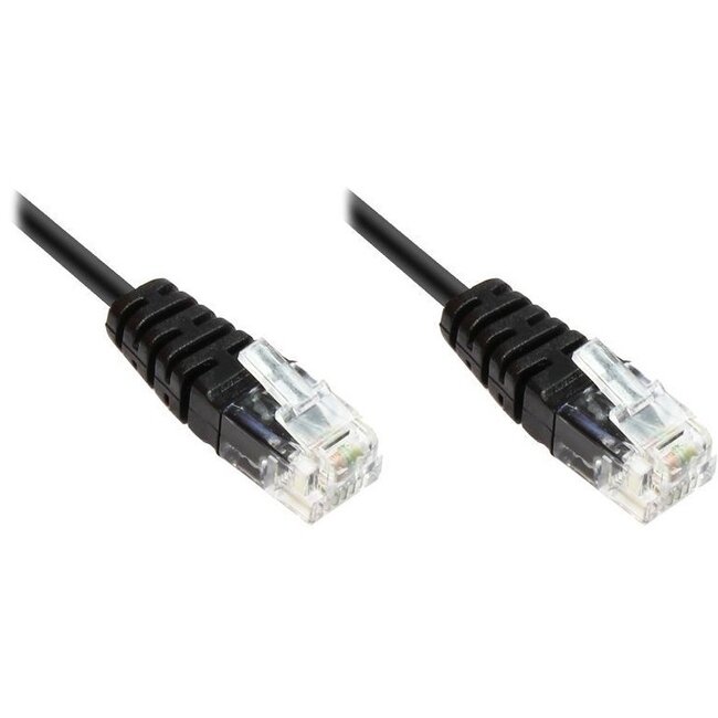 ISDN / Modem kabel RJ11 - RJ11 / zwart - 2 meter