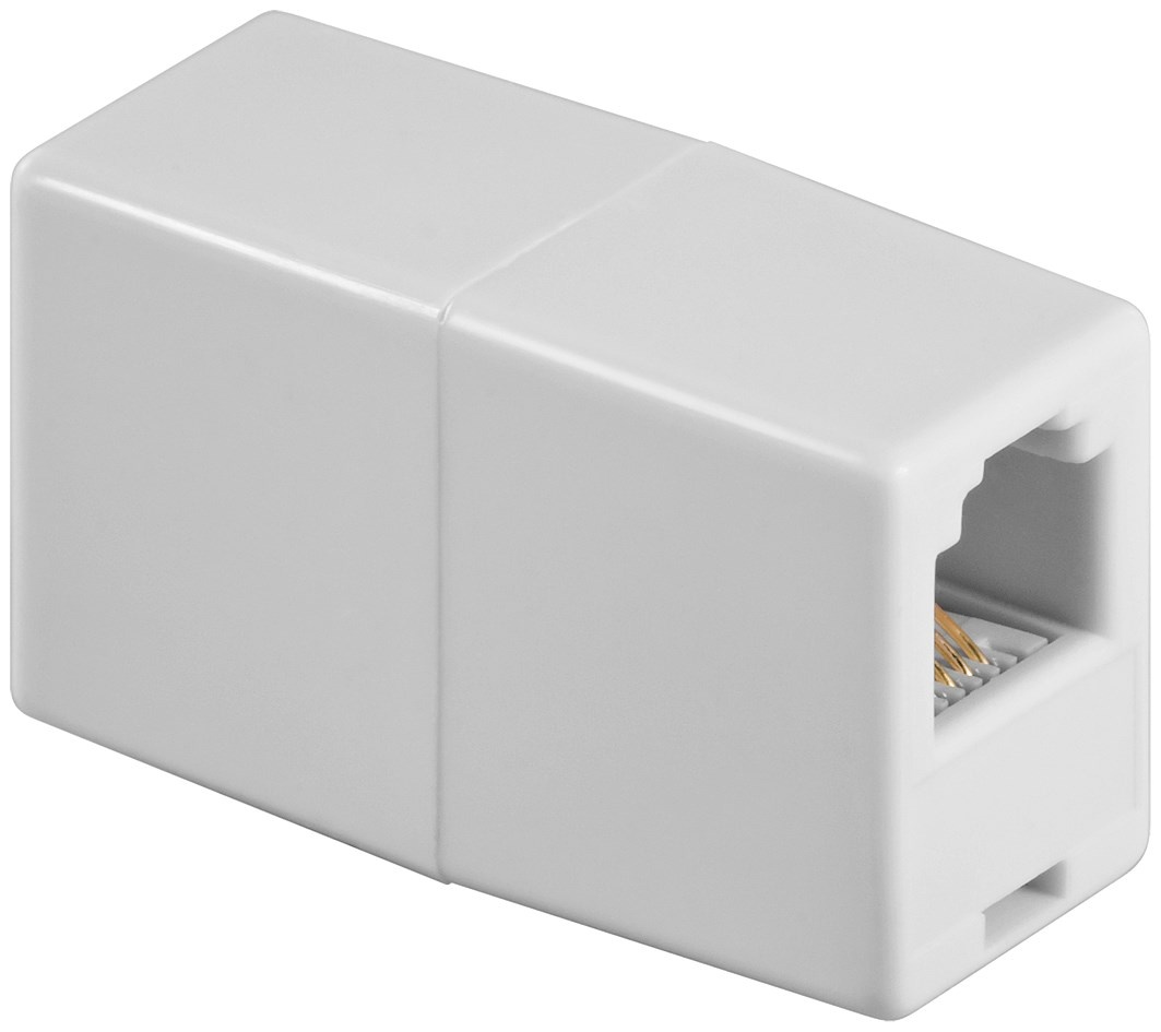 Goobay RJ-11 Adapter Wit kabeladapter/verloopstukje