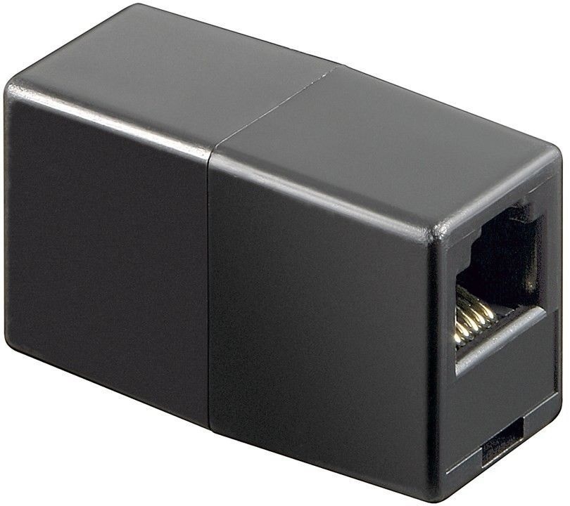 RJ12 - RJ12 telefoon koppelstuk / zwart