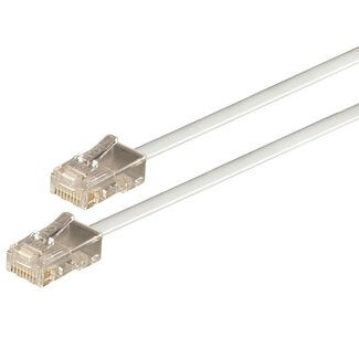 Transmedia RJ45 - RJ45 4-aderige ISDN telefoonkabel / wit - 5 meter