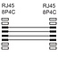 RJ45 - RJ45 4-aderige ISDN telefoonkabel / wit - 5 meter