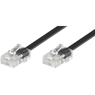 S-Impuls RJ45 - RJ45 4-aderige ISDN telefoonkabel / zwart - 5 meter