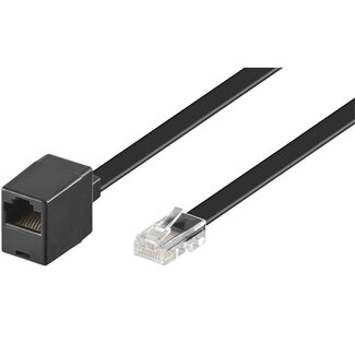 InLine RJ45 - RJ45 8-aderige ISDN telefoon verlengkabel / zwart - 3 meter