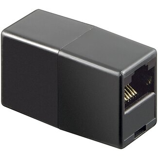 Transmedia RJ45 - RJ45 8-aderige ISDN telefoon koppelstuk / zwart