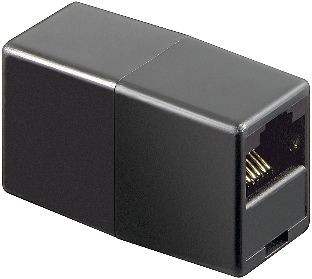 RJ45 Netwerkkabel Koppelstuk - RJ45 (v) - RJ45 (v) - UTP - 8P8C - Zwart