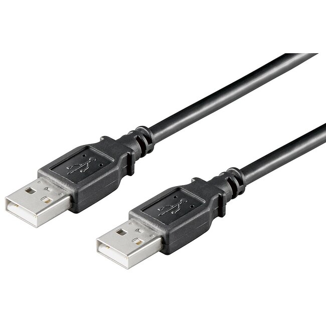 USB naar USB kabel - USB2.0 - tot 0,5A / zwart - 0,50 meter