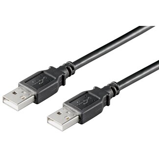 Universal USB naar USB kabel - USB2.0 - tot 0,5A / zwart - 1,8 meter