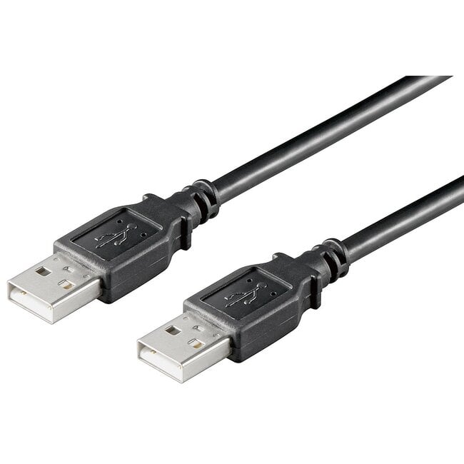 USB naar USB kabel - USB2.0 - tot 0,5A / zwart - 5 meter