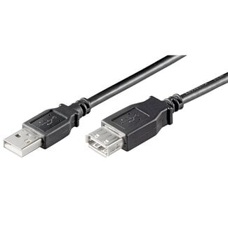 Goobay USB naar USB verlengkabel - USB2.0 - tot 0,5A / zwart - 0,30 meter