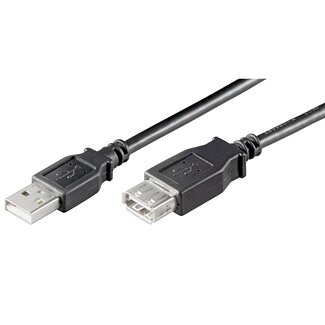 Goobay USB naar USB verlengkabel - USB2.0 - tot 0,5A / zwart - 3 meter